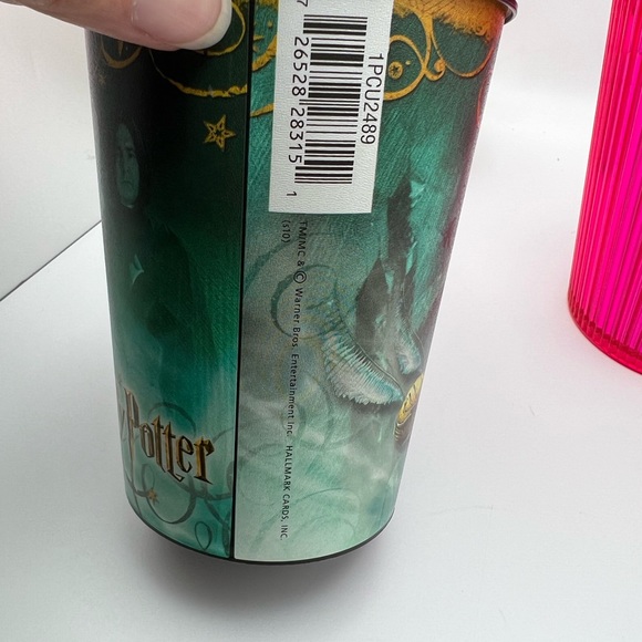 Tumbler & Cup- Starbucks 2023 Dragonfruit Neon Pink Stripe GRANDE & Harry Potter - Picture 5 of 17